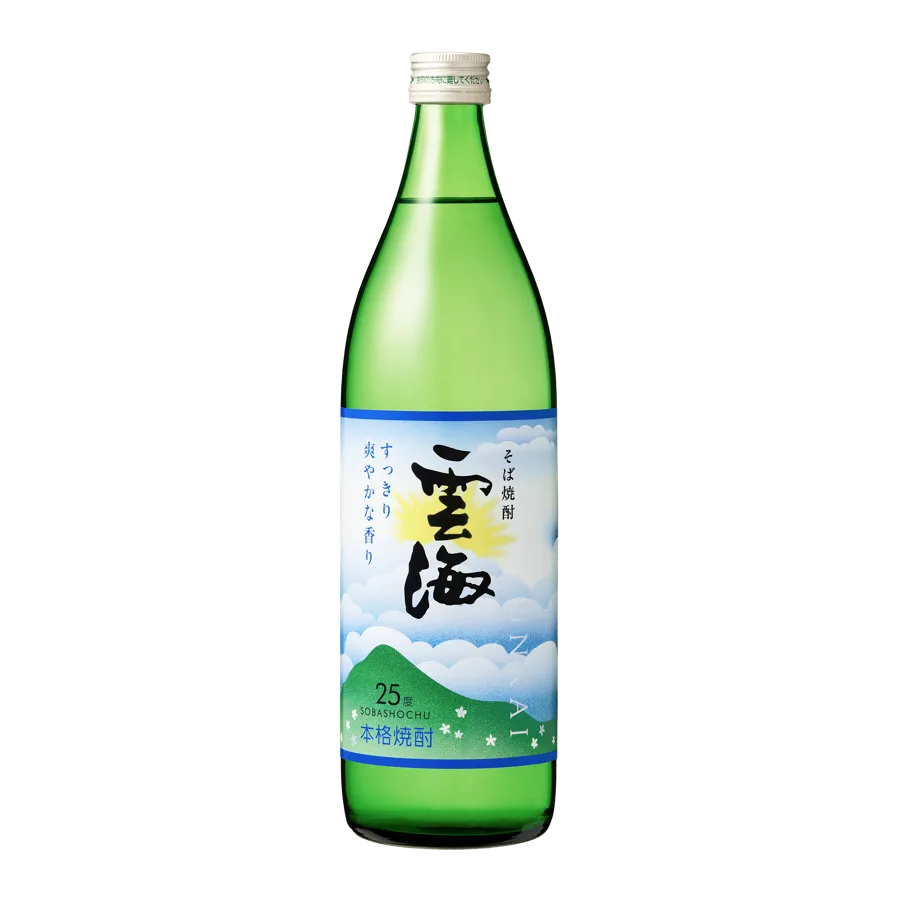 Bottle of Soba Unkai buckwheat shochu